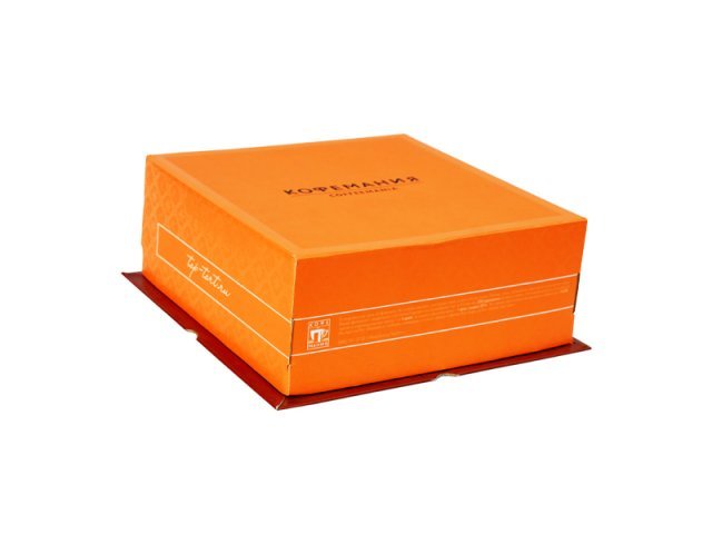 Цельный короб из картона, с печатью, из цветного микрогофрокартона, непрозрачный, 305х100Х260 мм