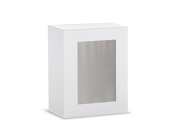 Коробка для пряников, с прозрачным окном, белая, 180х120х39 мм