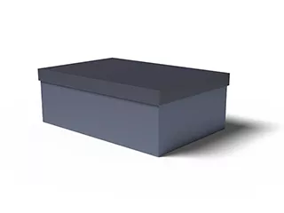 Обувная коробка 355x200x25, черная, подарочная, микрогофрокартон