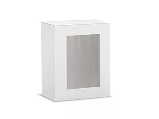 Коробка для пряников 20x15x4см, с прозрачным окном, белая
